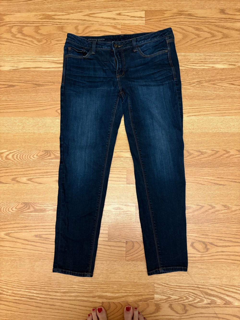 jcpenney Dark Wash Skinny Ankle Jeans